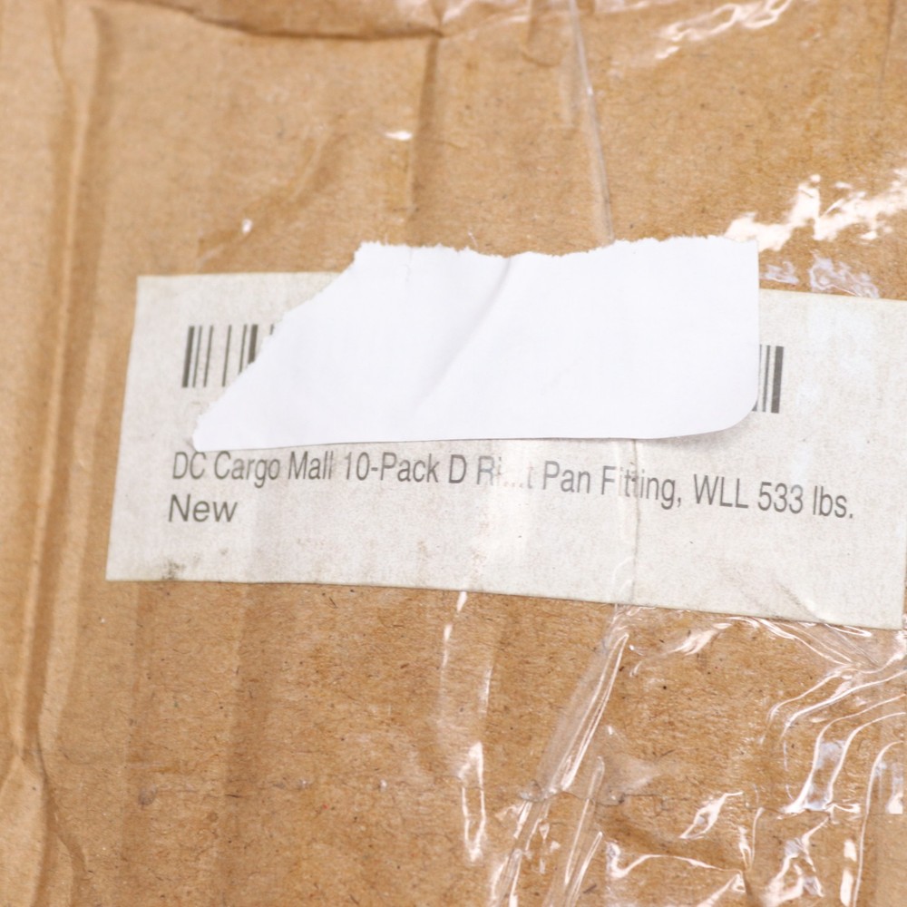 (10-Pk) D-Ring Tie-Downs with Plastic Pan Fitting Working Limit 533 Lbs