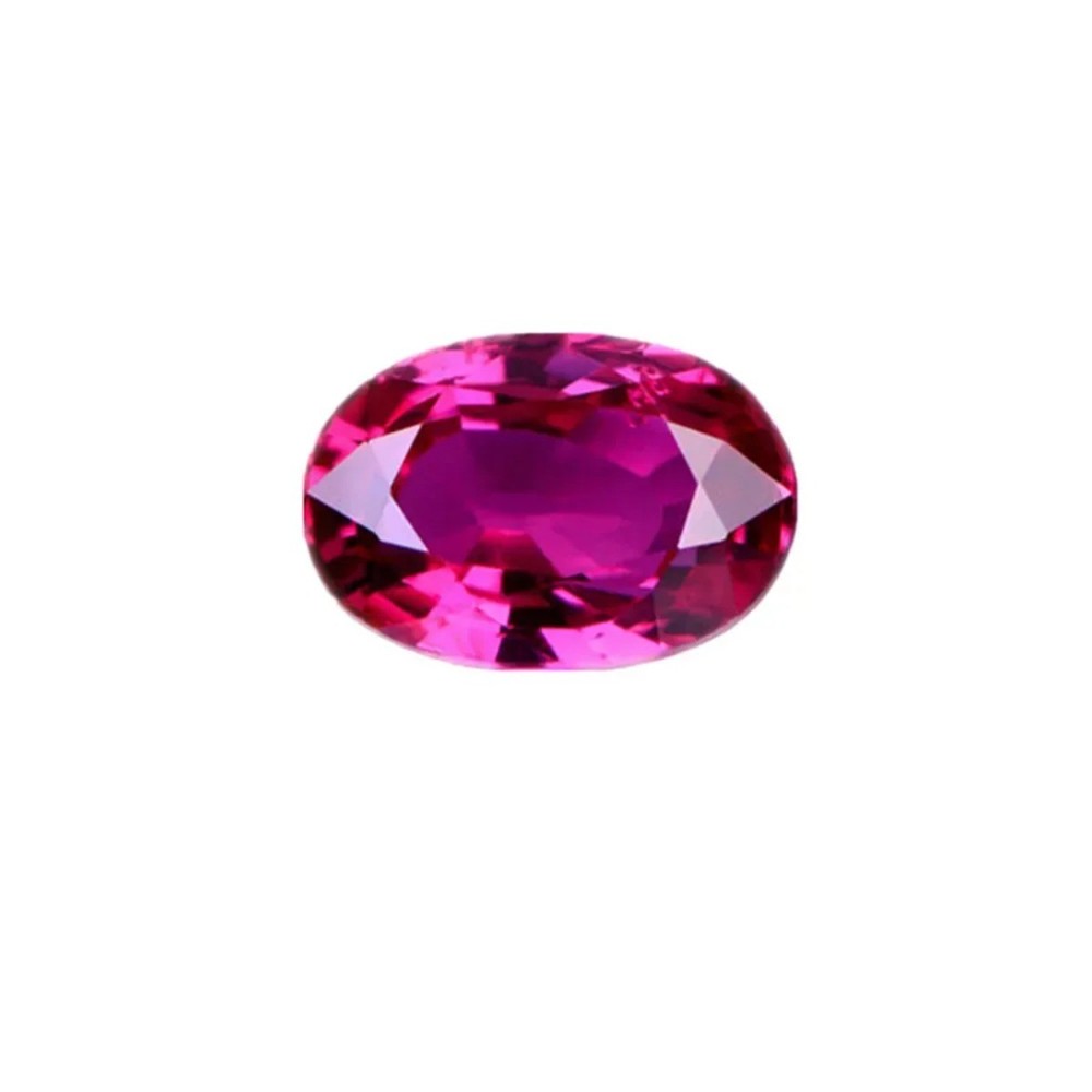 Pink Ruby Mohs Hardness 9 Oval Cut Gemstone Egg Shape Faceted Ruby Gem