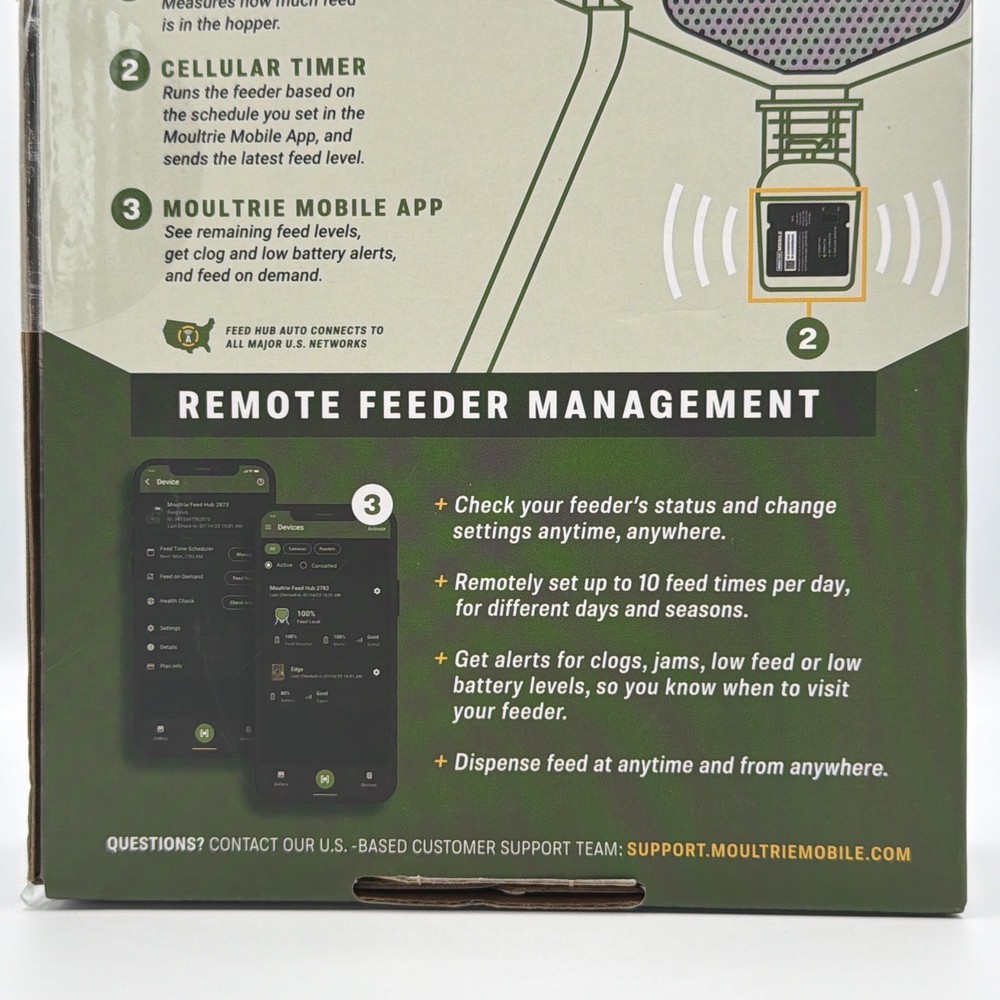Moultrie Feed Hub - Universal Cellular Timer - Feed Level Detector **NEW**