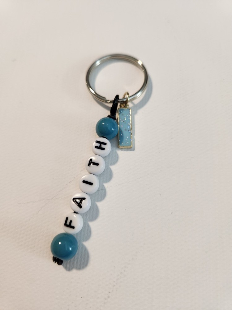 Handmade Blue (Faith) Keychain