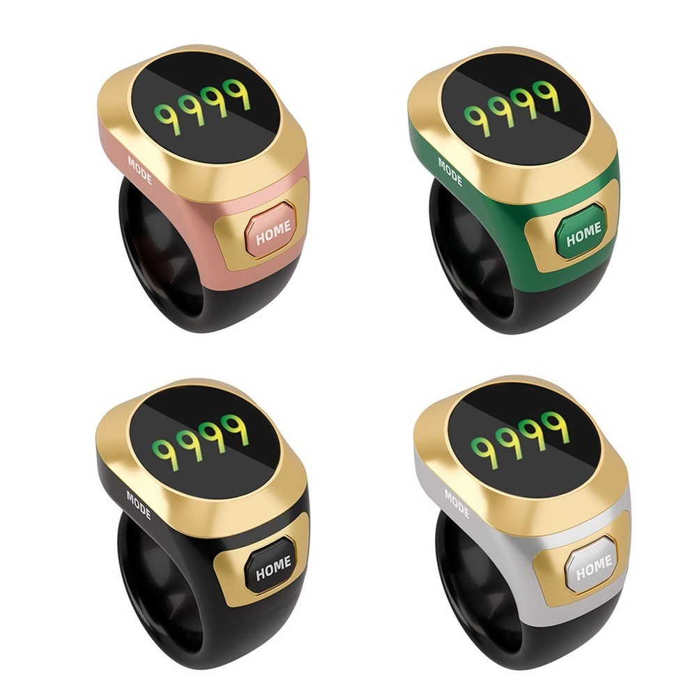 Prayer Smart Ring Counter with Four Display Modes Rechargeable Color Screen ABS
