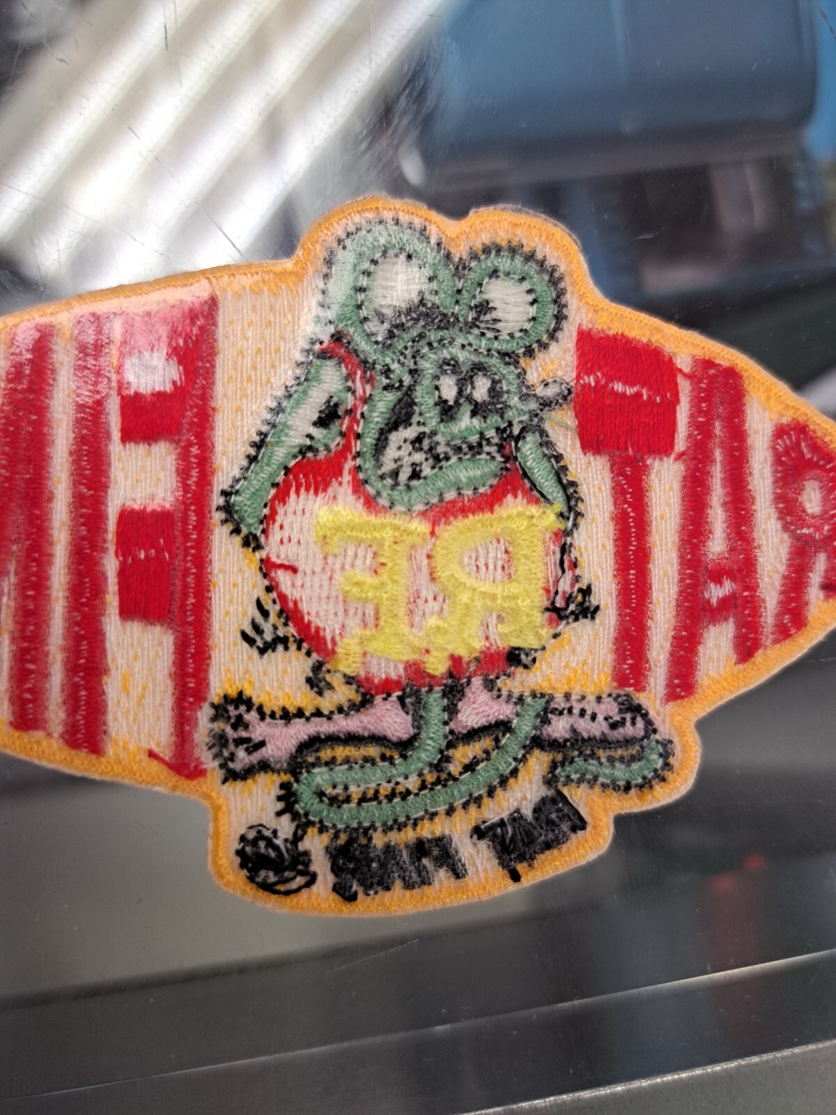 Ed "Big Daddy" Roth Rat Fink Hot Rod Patch 3.5" Oval - Officially Licensed