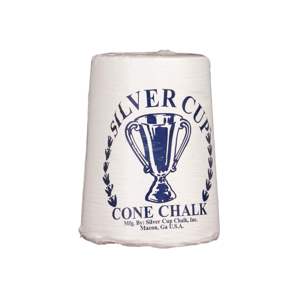 Silver Cup Billiard/Pool Cone Chalk, White