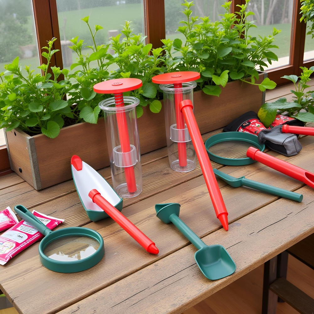 6Pcs Mini Sowing Seed Dispenser, Seed Planter Tool, Handheld Seed Planter, Mi...