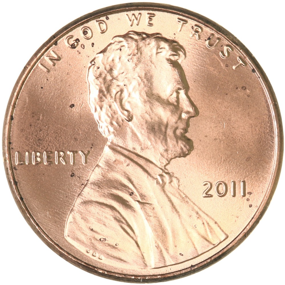 2011 (P) Lincoln Shield Cent BU Penny US Coin