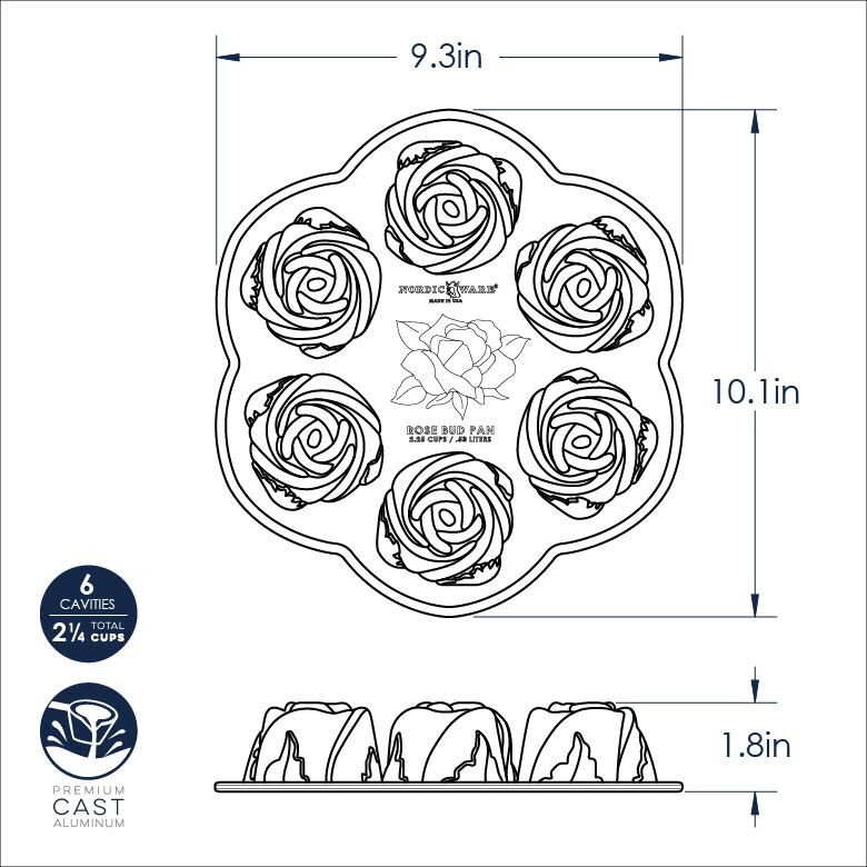 Nordic Ware Rosebud Cake Pan