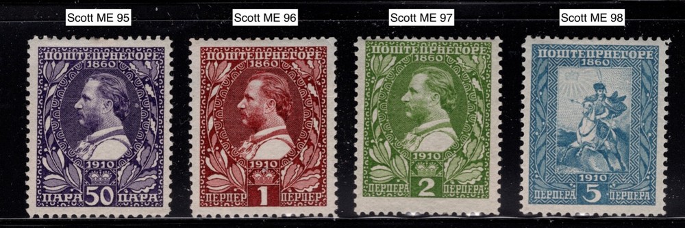 Montenegro Stamps from 1910, Mint, hinged