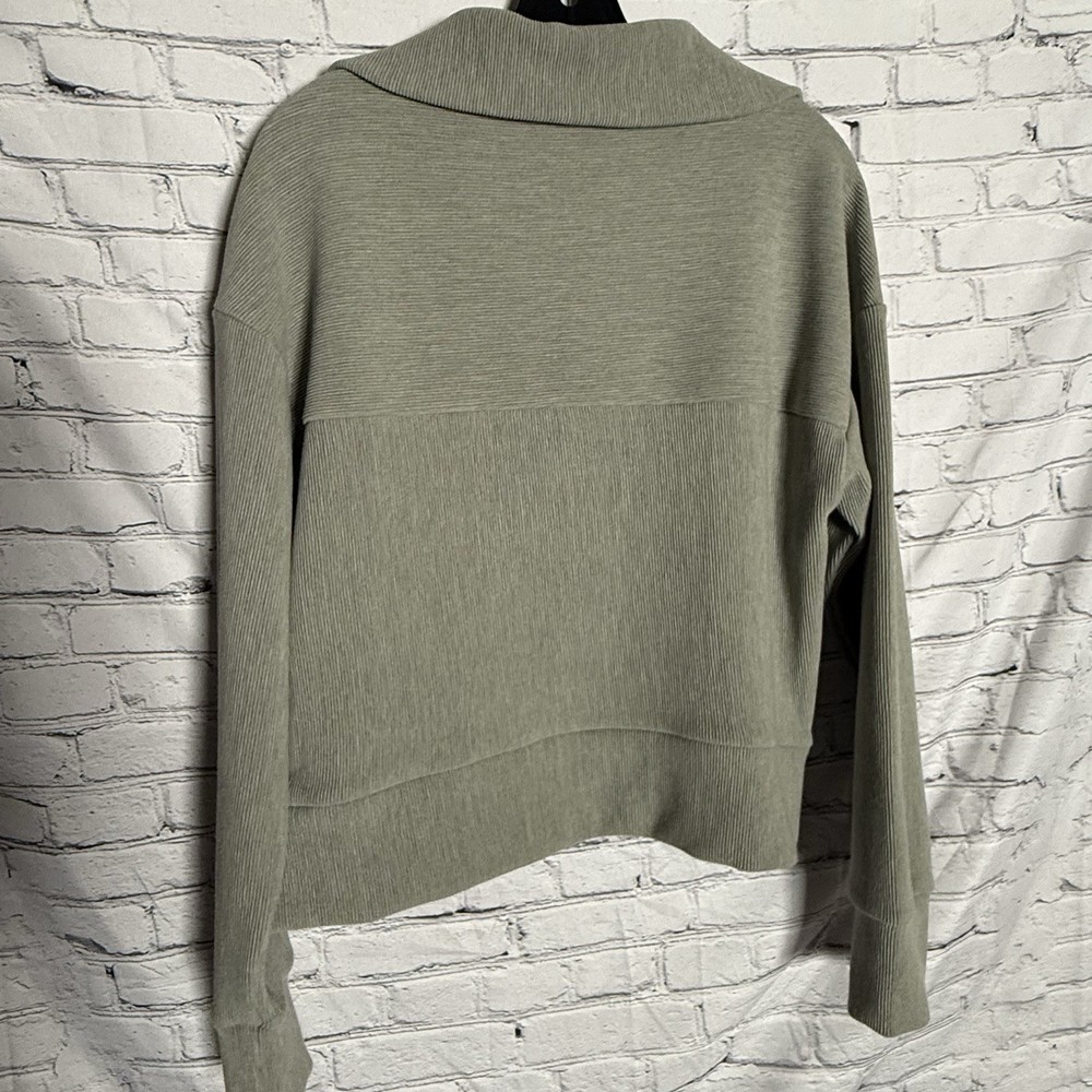 Thread & Supply Recreation ‘Kristine’ 1/2 Zip Pullover, Heather, Ribbed, MEDIUM
