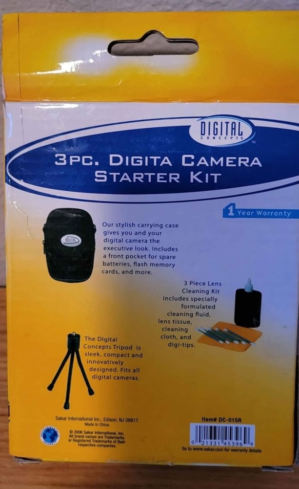 Digital Camera Accessory Kit w/ Case, Mini Tripod & Lens Cleaning Kit