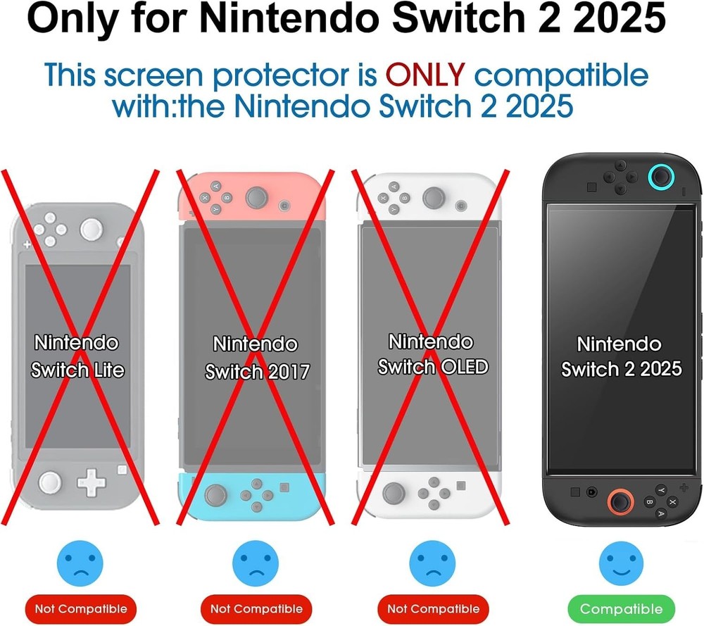 Auto-Alignment OneTouch for Nintendo Switch 2 Matte Finish Screen Protector 2025