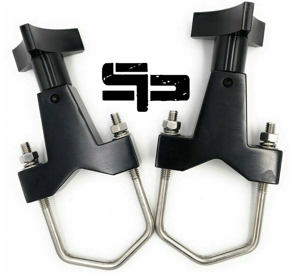 BLACK Hi-Lift Jack Tube Mount "1-2.5" (Round/Square) Jeep Rzr Offroad Polaris