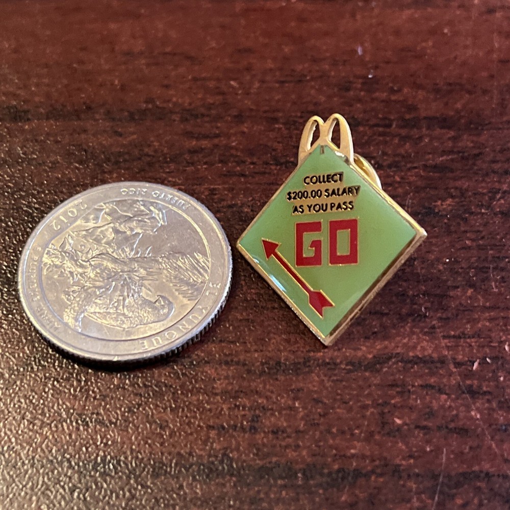 McDonald’s Monopoly Game Pass Go Employee Pin