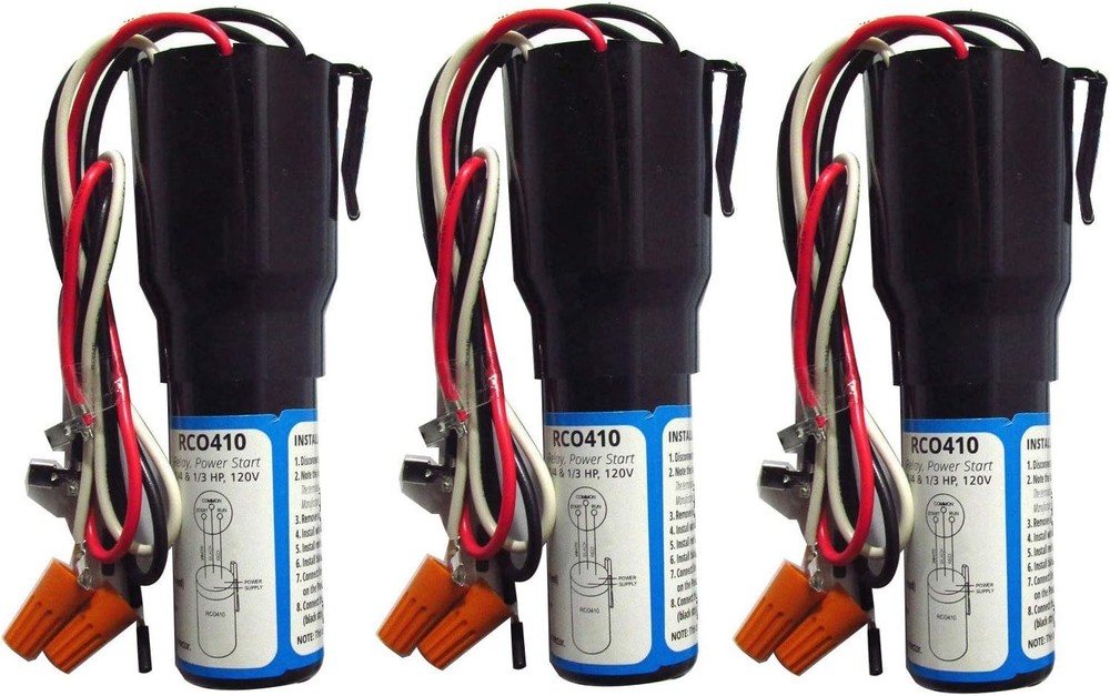 Durable Compressor Hard Start Kit for Refrigerators & Freezers - 3-Piece Set