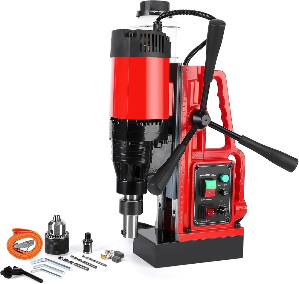 1550W Drilling Machine Magnetic Drill Press with 3 Drill Bits, Mag Drill Press