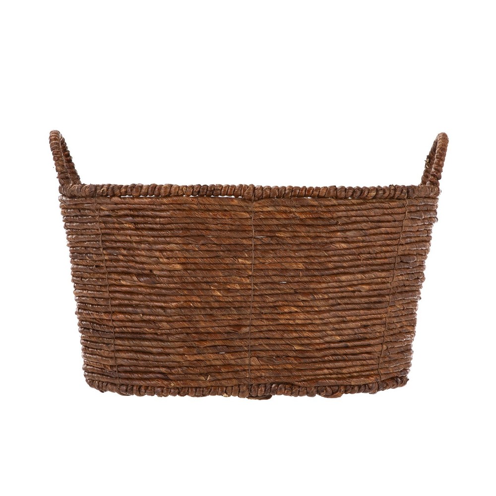 Brown Handwoven Maize Basket Oval