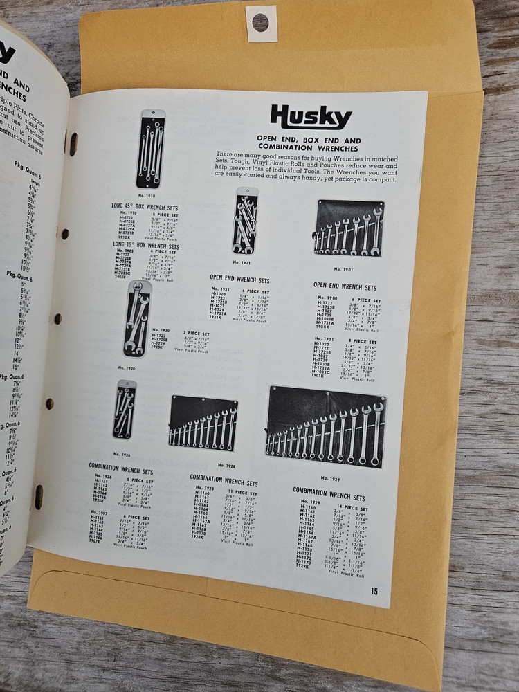 Husky Mechanics Hand Tools Catalog 1961