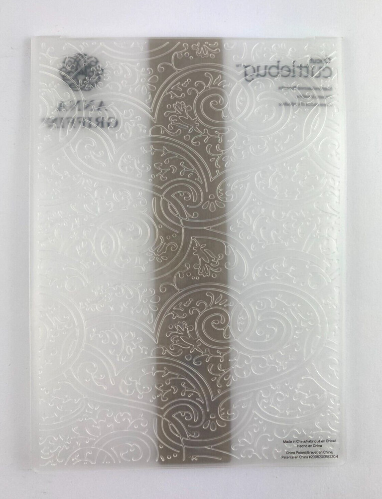 Anna Griffin Cuttlebug Cricut - EMBROIDERED HEARTS - Embossing Folder