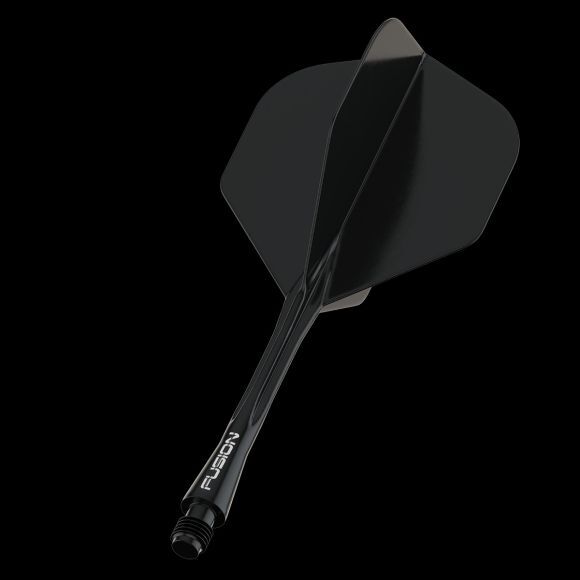 Winmau Fusion Integrated Flight & Shaft Solid Black Medium