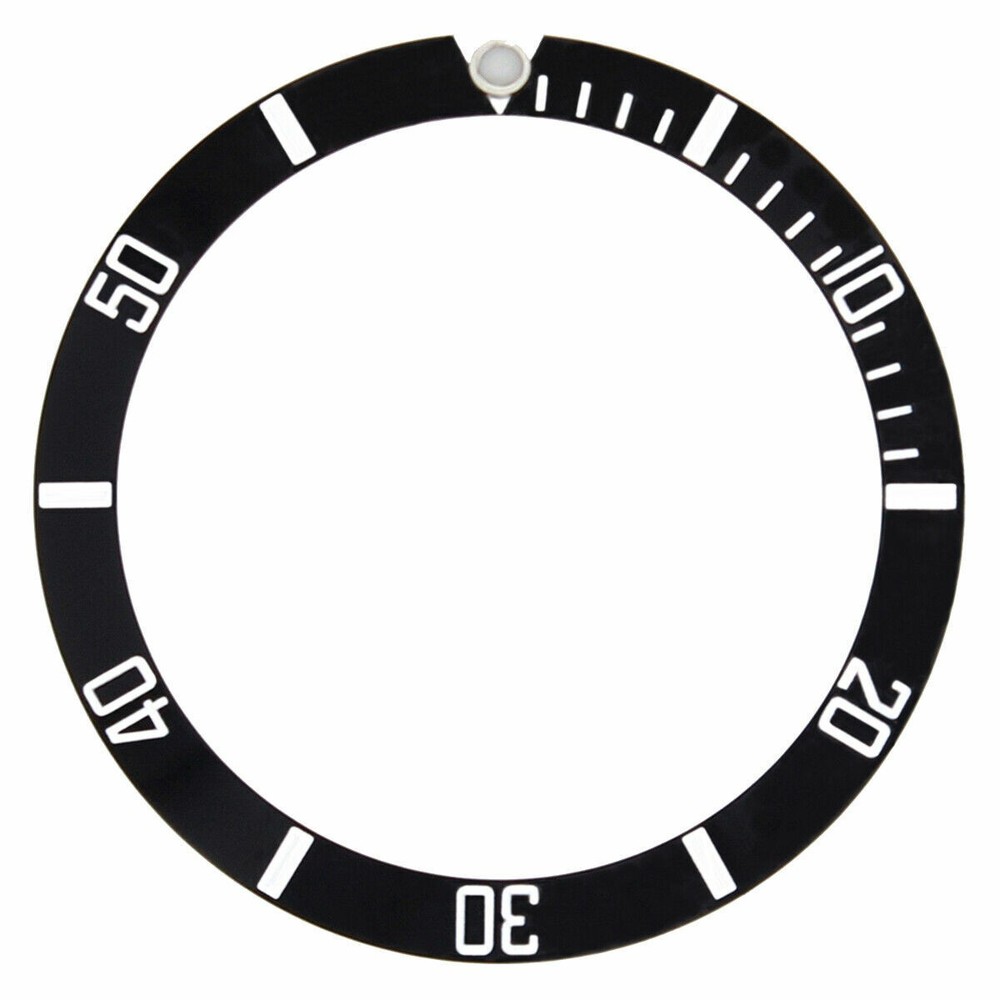REPLACEMENT BEZEL INSERT BLACK FOR WATCH 37.30MM X 31.20MM