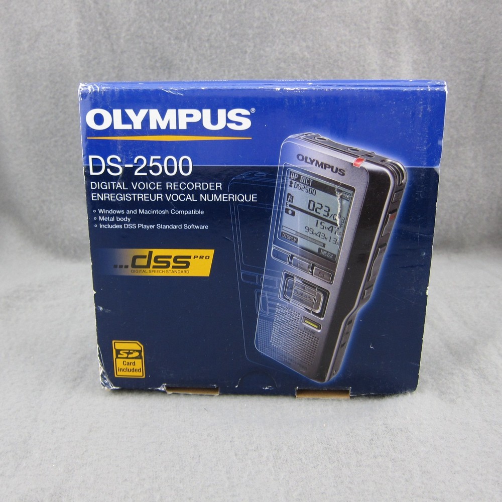 OLYMPUS DS-2500 Digital Voice Recorder dssPRO Open Box