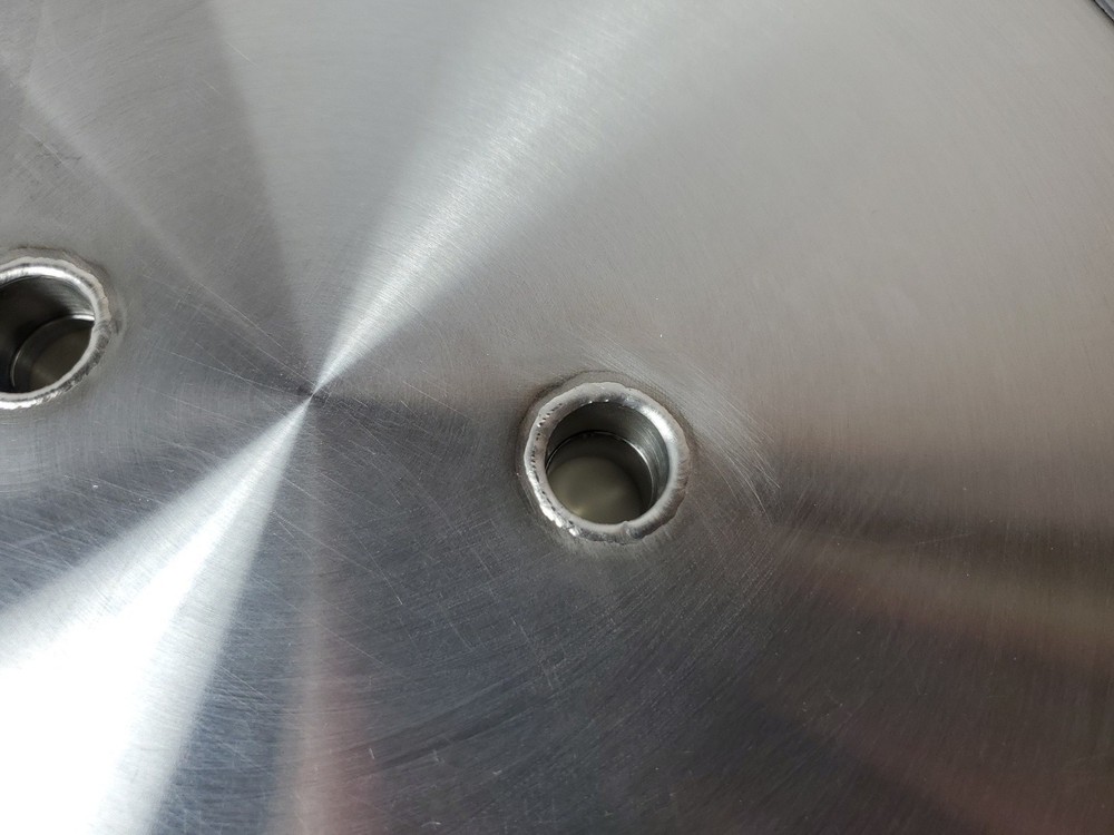 13.25" Conflat Flange w/ Two 1.33" Conflat Flanges - UHV Vacuum Fitting *READ*