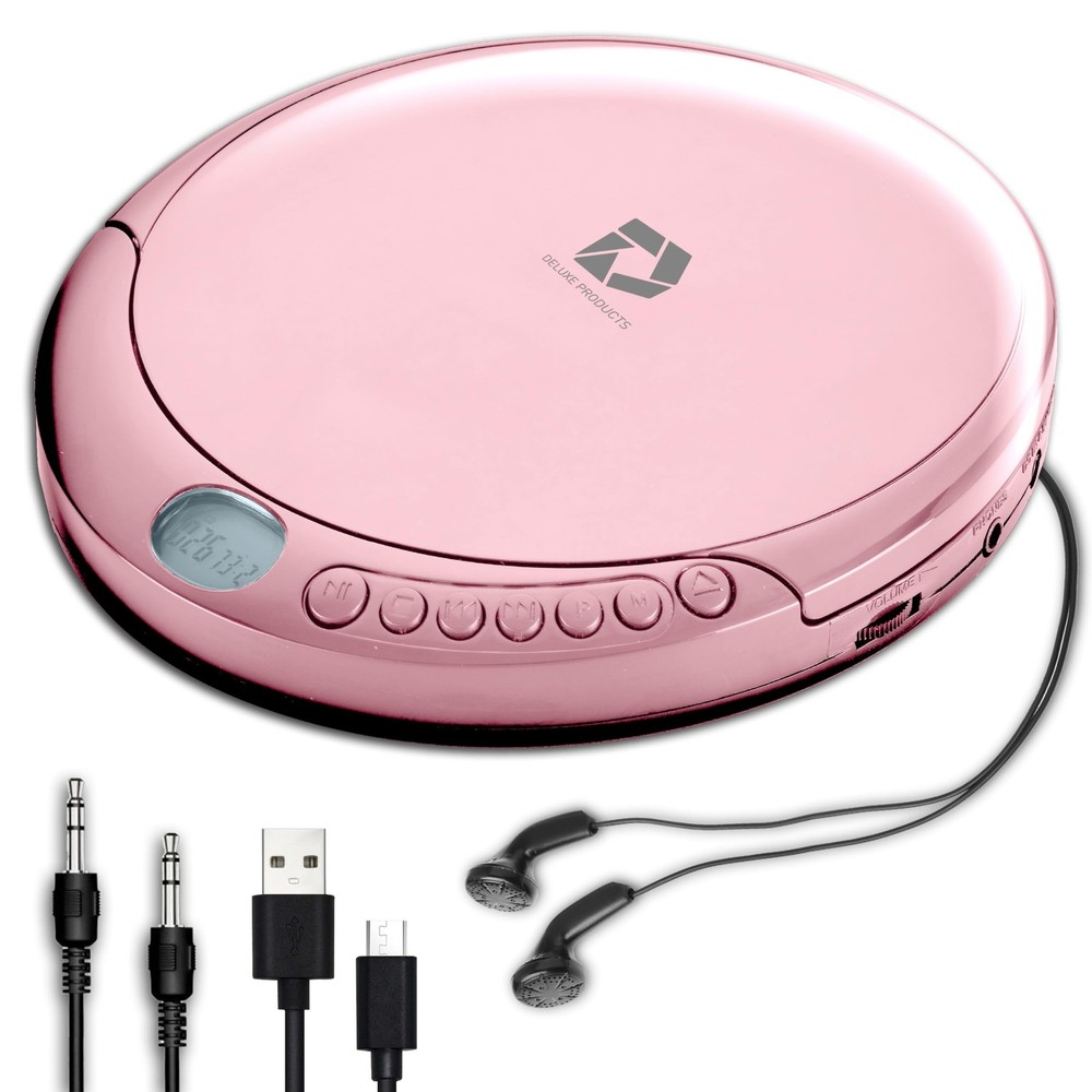 CD Player Portable with 60 Second Anti Skip, Stereo Earbuds, Includes Aux in ...