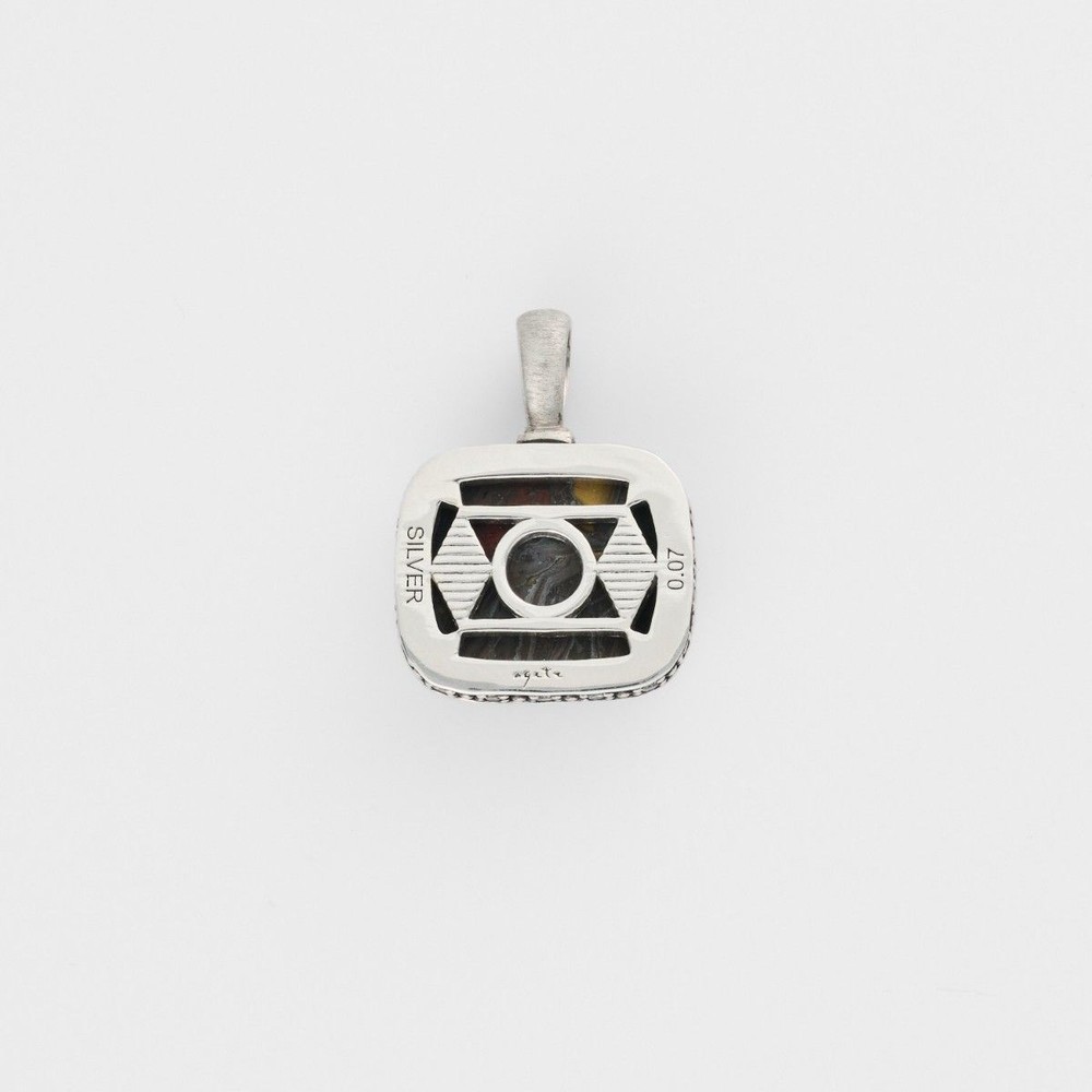 Silver Stone Charm