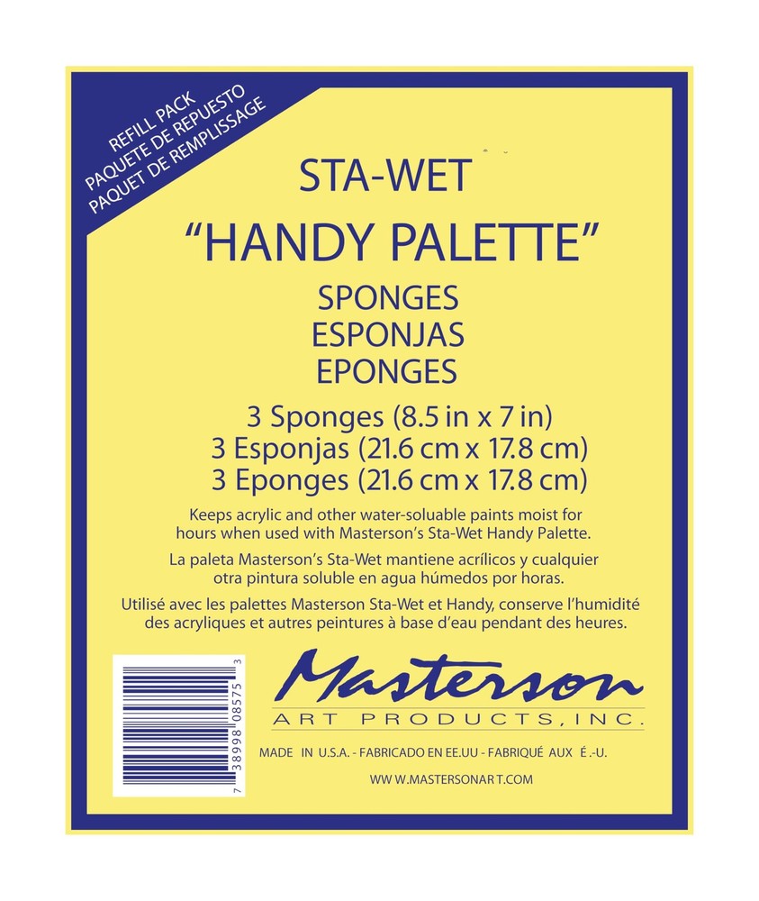 Sta-Wet Handy Palette Sponge Refill 3 Pack
