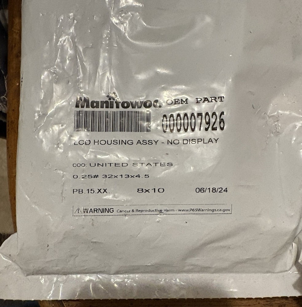 Manitowoc LCD Housing Assembly Man000007926