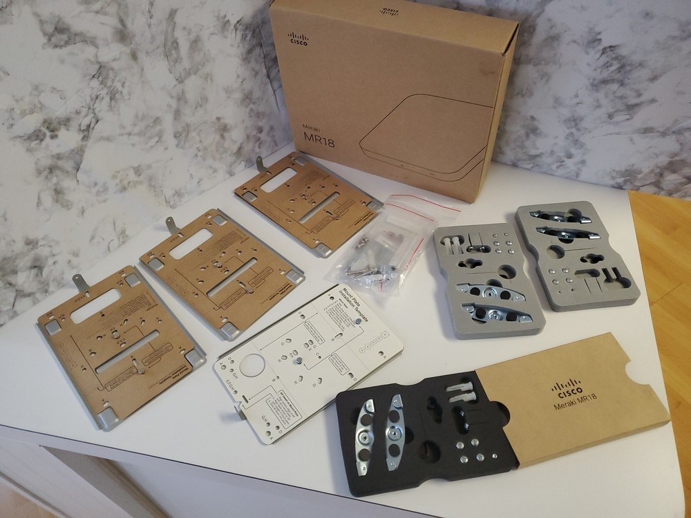 NEW (3) Cisco Meraki MR18 Access Point Mounting Bracket And Hardware Install Kit