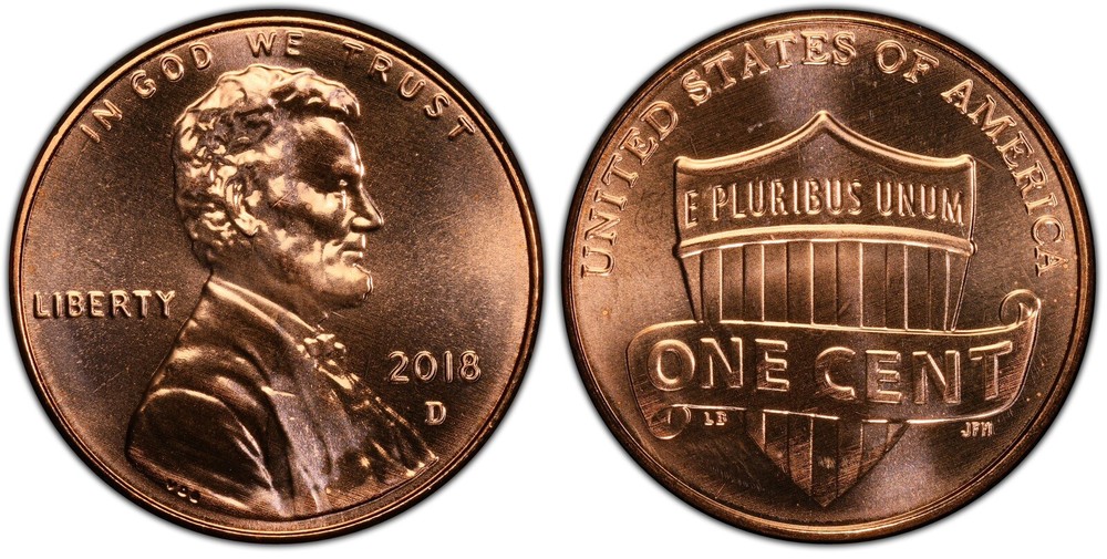 2018 D Lincoln shield Cent BU Penny Brilliant Uncirculated Cent 71