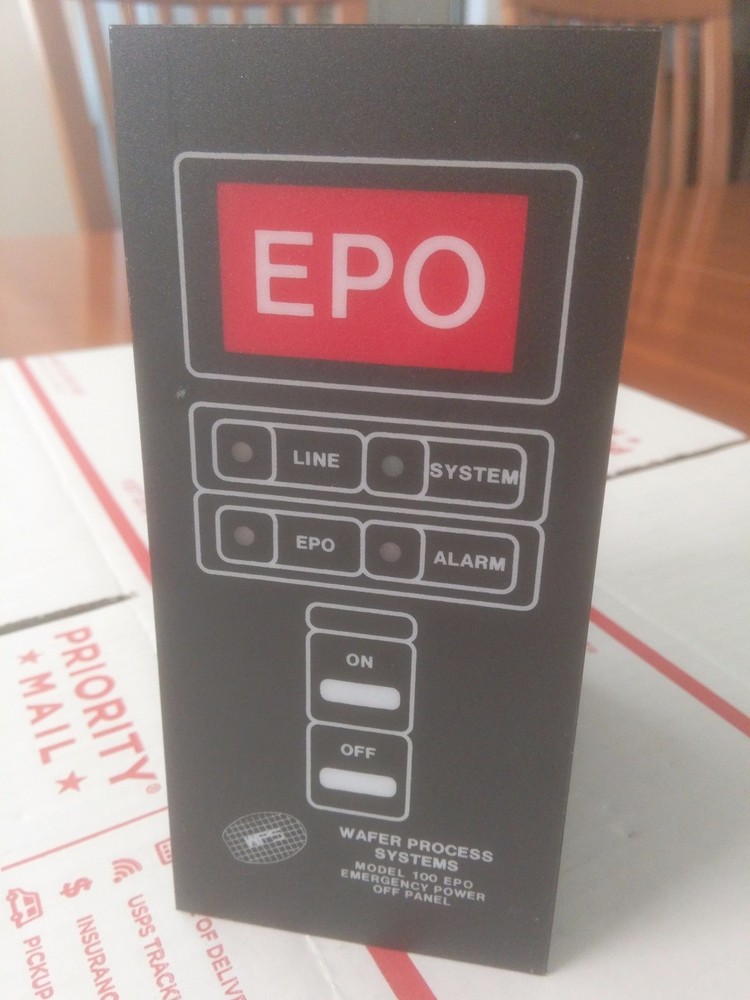 WAFER PROCESS SYSTEMS 100 EPO EMERGENCY POWER OFF PANEL, NEW , 60 DAY WARRANTY