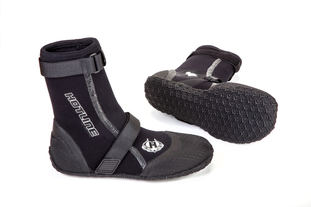 Hotline Reflex Split Toe 5mm Surf Wetsuit Men's Black Booties Boots (All Sizes)