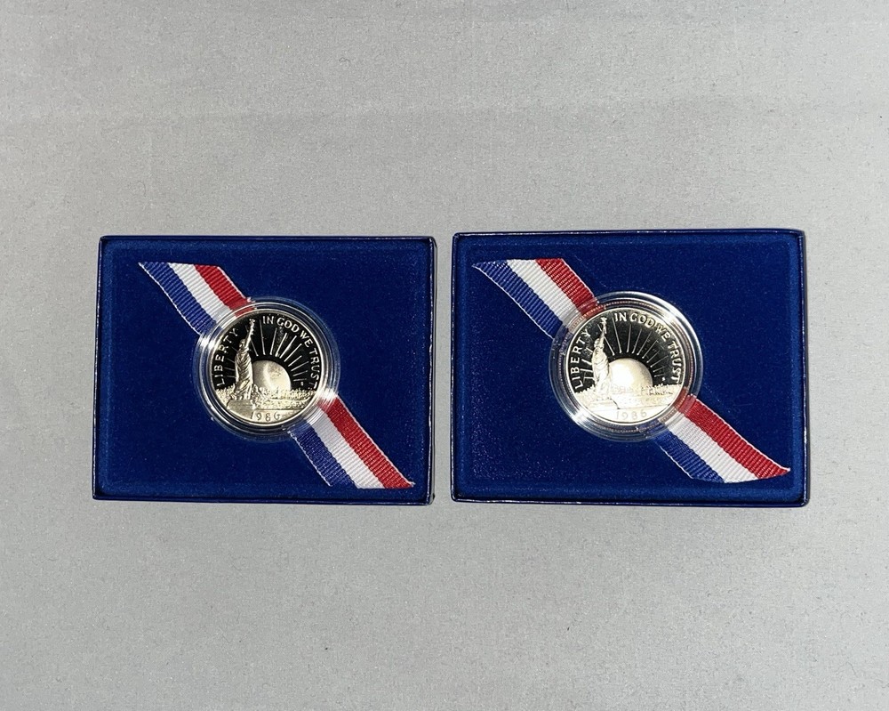 2 Liberty Half Dollar Coins. 1 with and 1 Without Proof