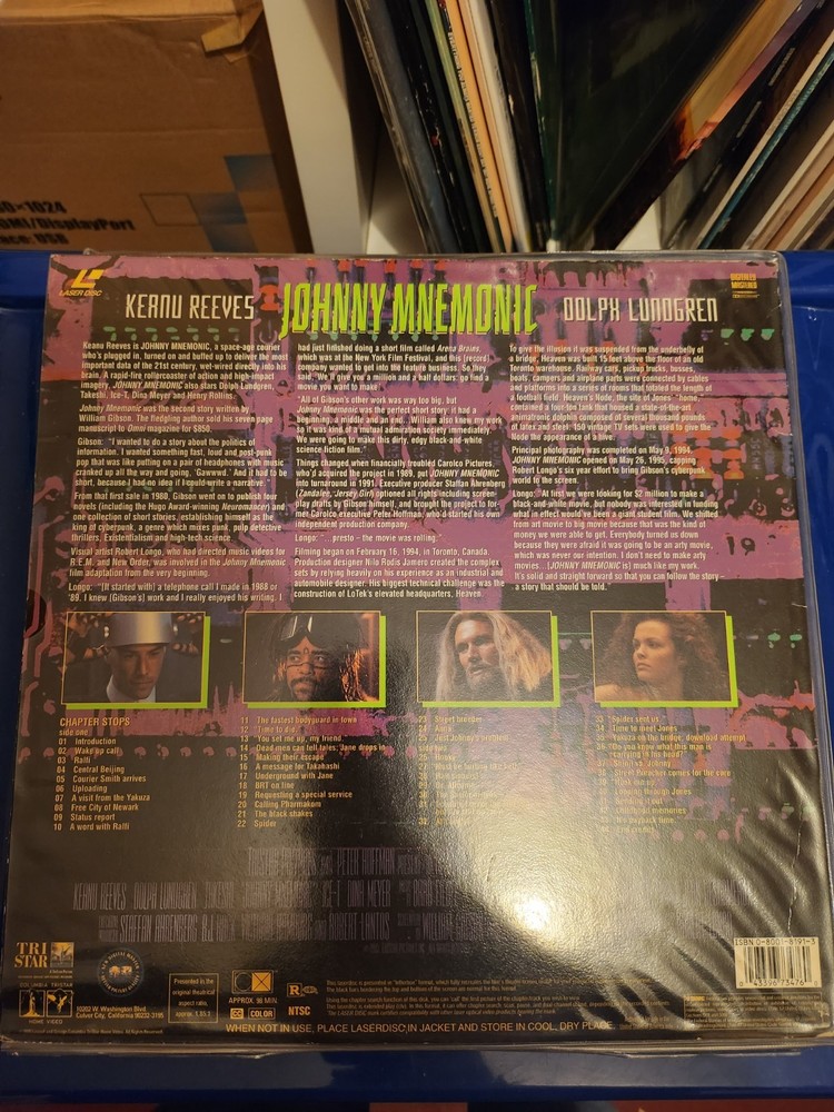 Johnny Mnemomic Laserdisc