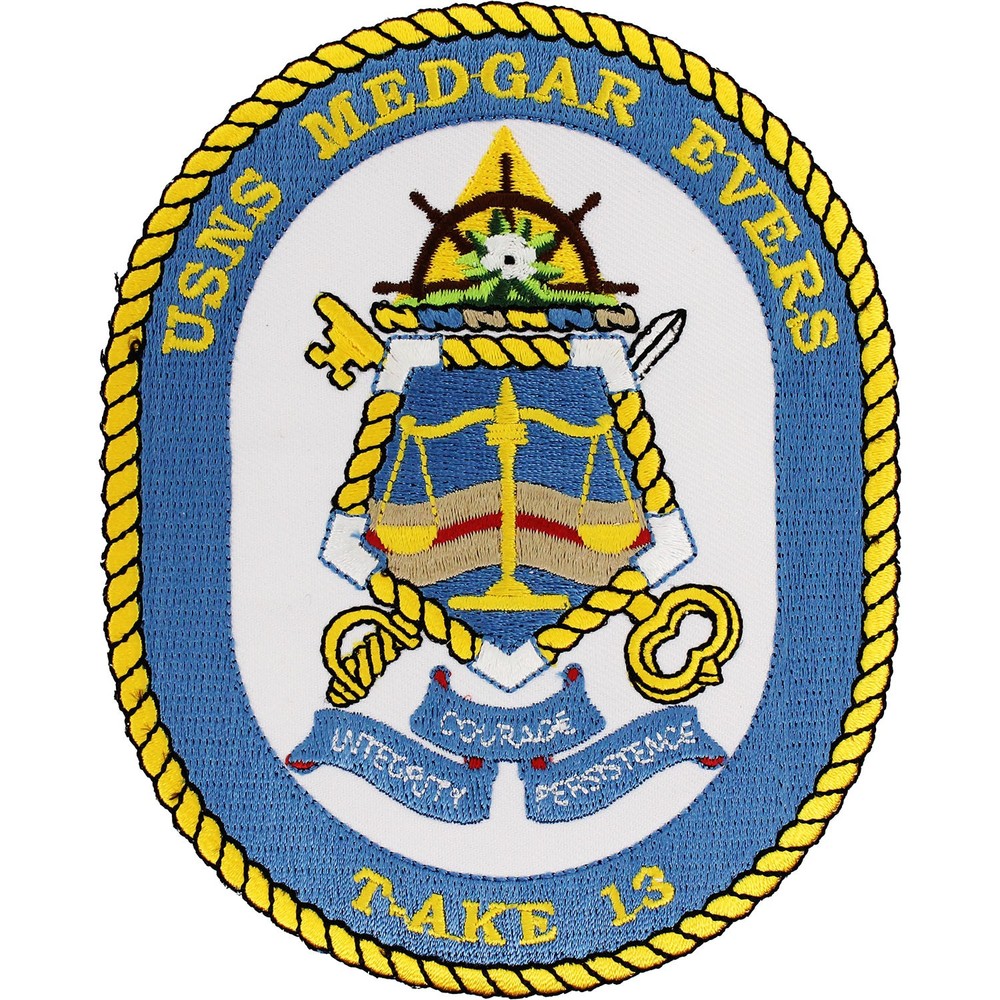 USNS Medgar Evers T-AKE-13 Patch (4" x 5") P5417