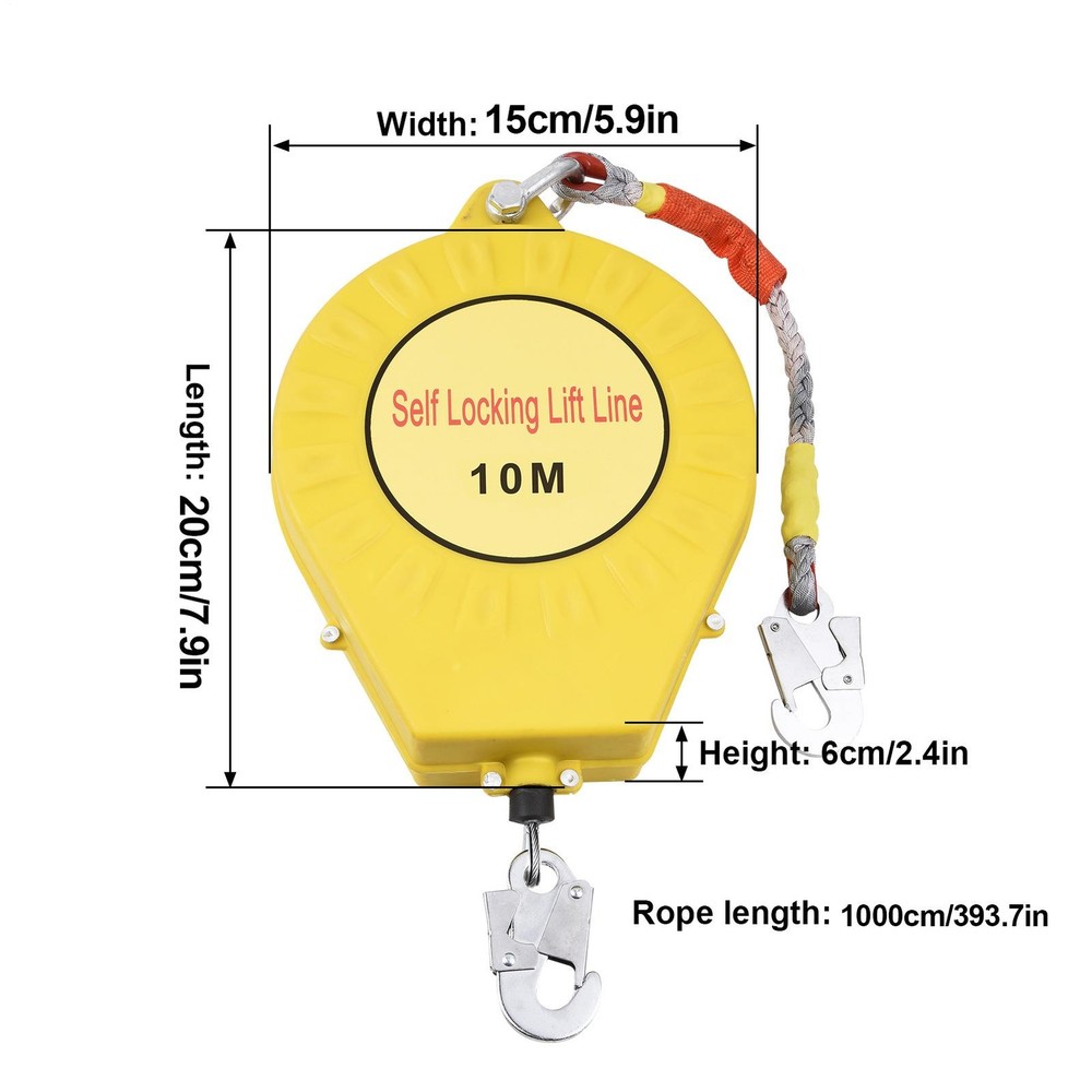 Fall Protection Retractable Lanyard - 32FT Construction Self-Retracting Lanyard