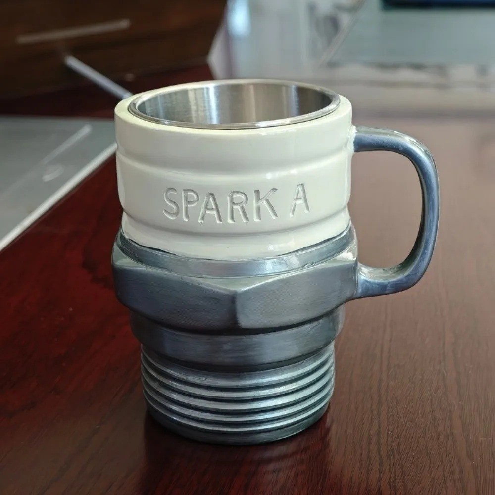 Spark Plug Coffee Mug Creative Engine Design Cup for Car Lovers
