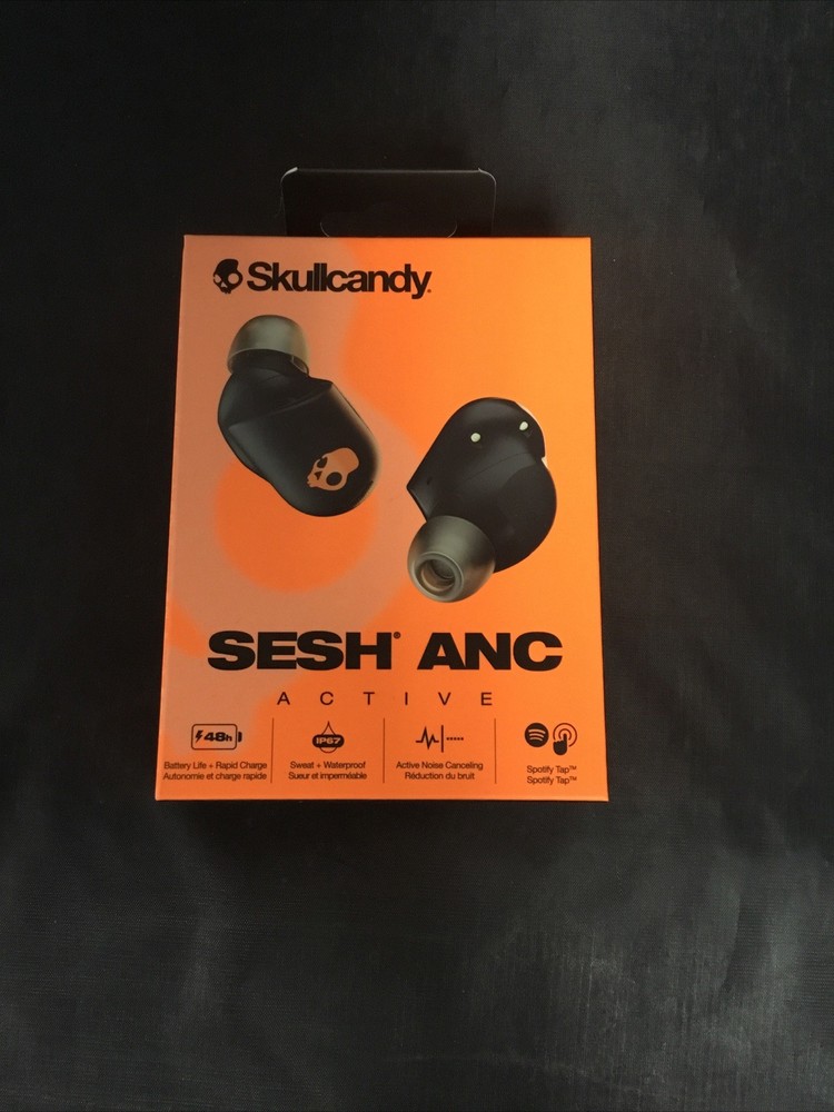 Genuine Skullcandy SESH ANC ACTIVE Noise Cancelling Earbuds - Black NEW