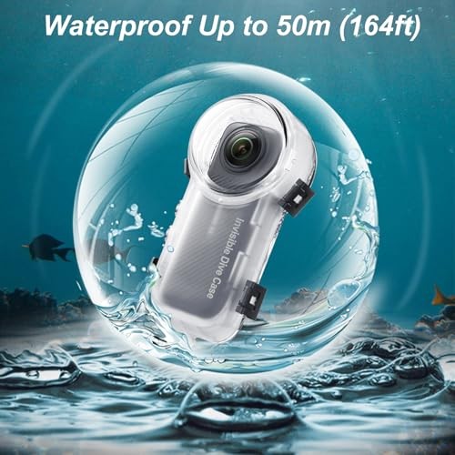 Insta 360 X4 Invisible Dive Case, Splash Prevention Insta 360 X4 Dive Case