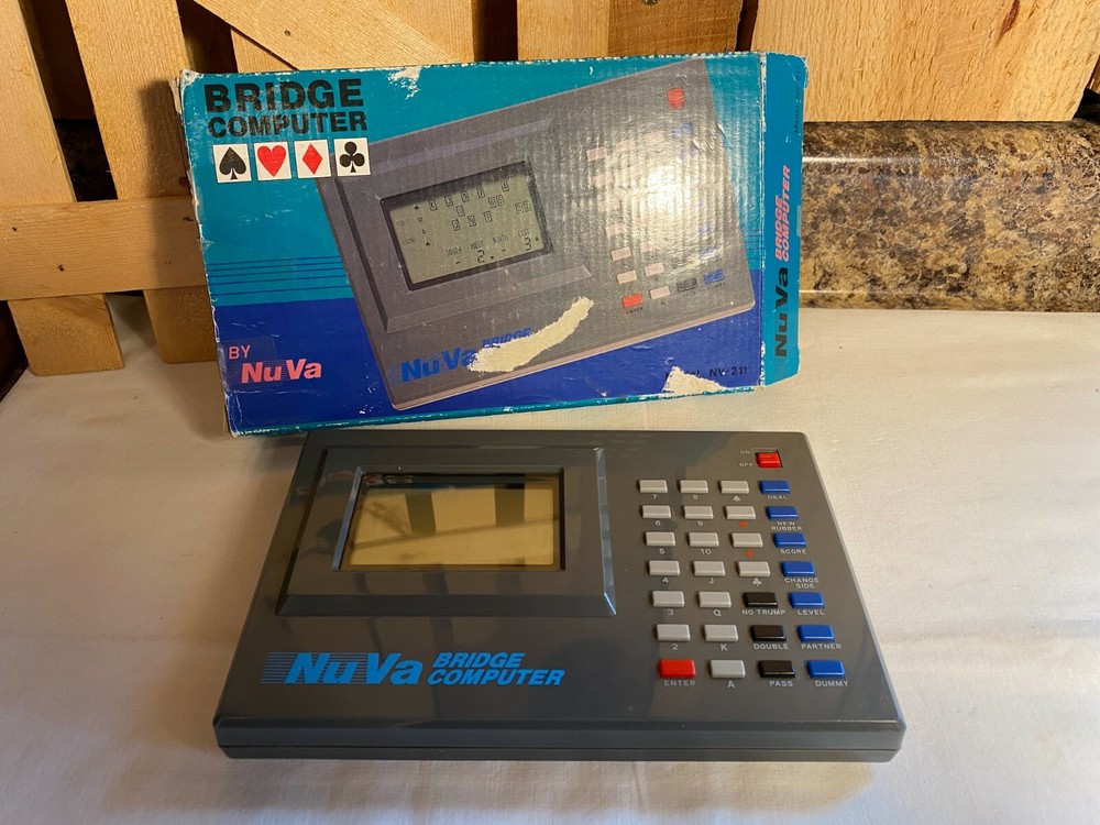 Vintage 1987 Nuva Bridge Electronic Computer Handheld Game ~ Working