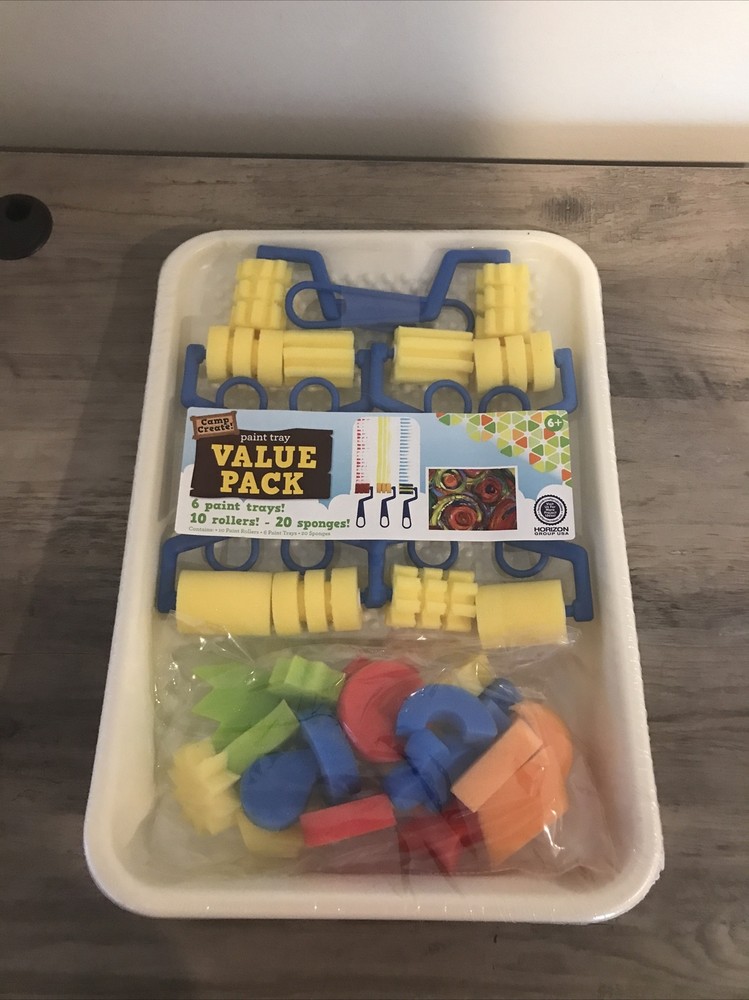 Camp Create! Paint Tray Value Pack Trays Rollers Sponges