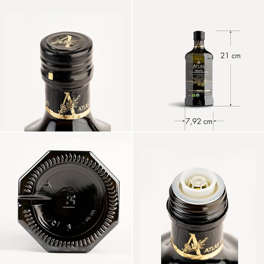 Organic Cold Pressed Moroccan Extra Virgin Olive Oil, Polyphenol Rich