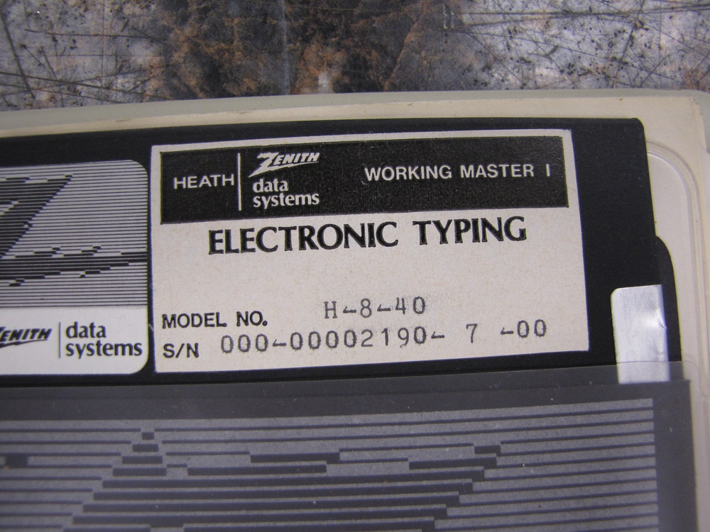 Zenith Data Systems Word Processing Electronic Typing Auto Scribe Manual w/Disks