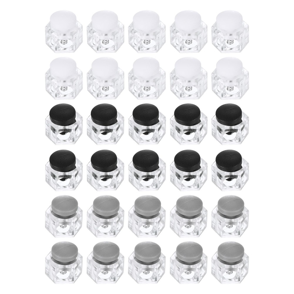 Cord Locks, 12 Set Hexagonal Spring Toggle Stopper, 3 Colors