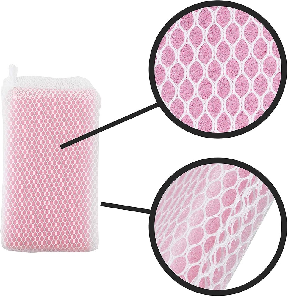Multipurpose Mesh Net Kitchen Cleaning Dishwash Sponge Assorted Color Sponges 6