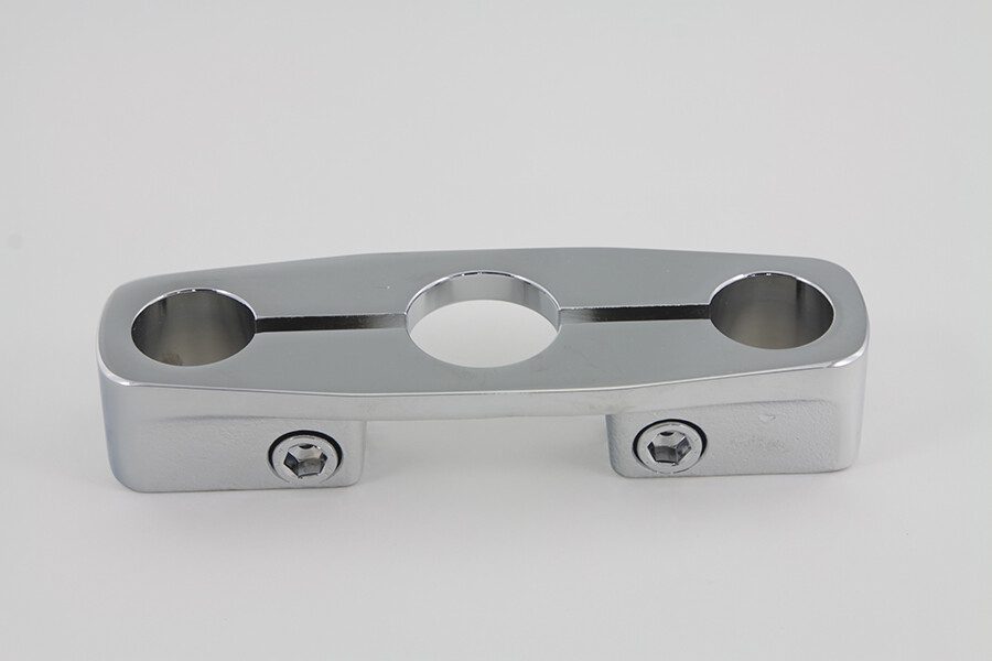 Chrome Plated Inline Triple Tree fits Harley Davidson