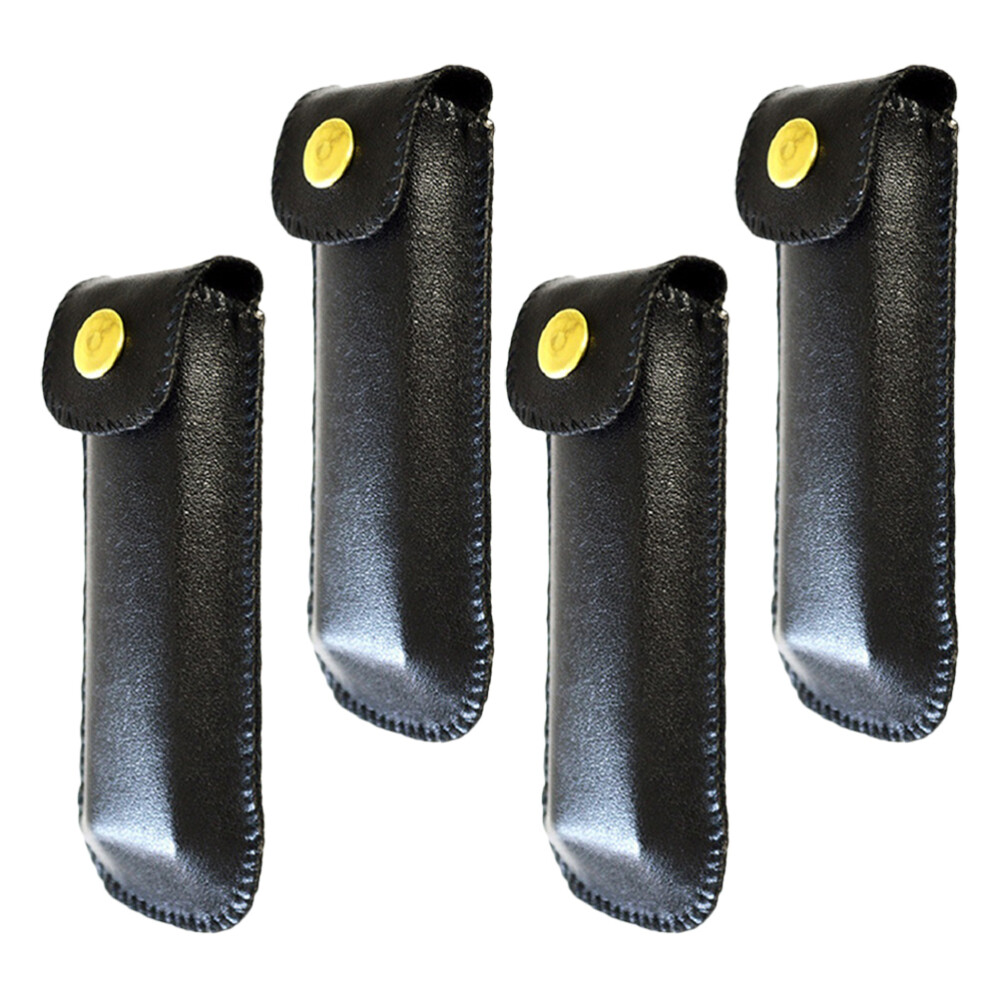 4pcs Harmonica PU Leather Cases Harmonica Storage Carrying Hard Cases Holder