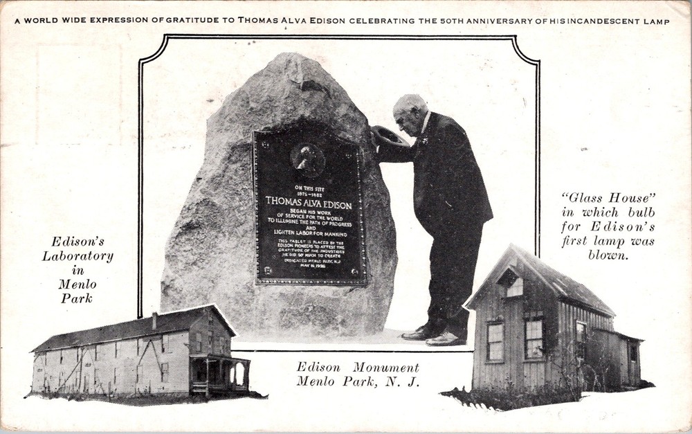 SC# 654-5 FDC - Edison Post Card - L36984