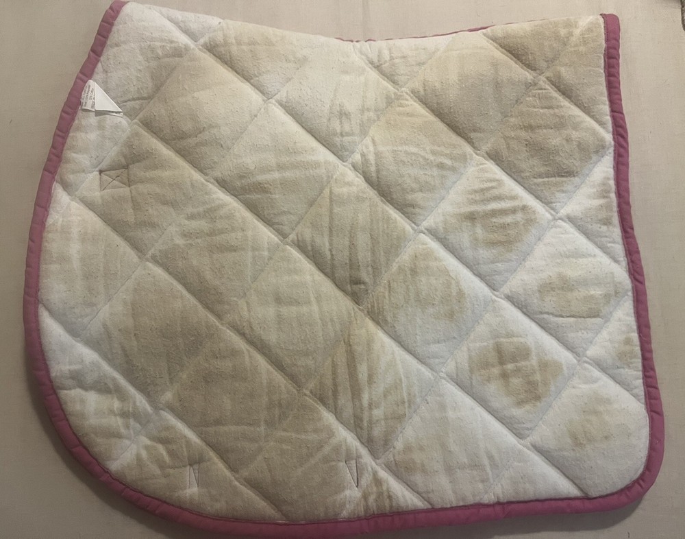Lettia Collection Saddle Pad, Pink, With Embroidered Palm Trees